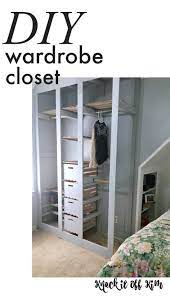 Make an allowance for out of square walls/floors by reducing all your final measurements by 50mm. Wardrobe Closet Diy Built In Stand Alone Closet For Small Room