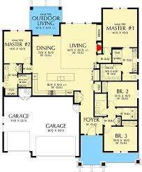 Craftsman Ranch Home Plan With Two Master Suites 69727am Architectural Designs House Plans Ranch house plans dream house plans house floor plans one level house plans master suite floor plan bedroom floor plans master plan plan 33094zr: plan 69727am craftsman ranch home plan with two master suites