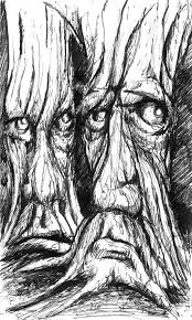 Old Men Of The Forest Are Not Happy Post It Note Sketches Tree Drawing Forest Sketch Birch Tree Art