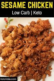 Easy Tasty Keto Chinese Sesame Chicken Low Carb Recipe Keto Vale Recipe Keto Diet Food List Food Recipes