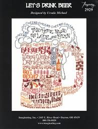 3.57 x 4.71 (50 x 66 stitches) 7 dmc colors. Let S Drink Beer Cross Stitch Pattern Embroidery Patterns By Imaginating
