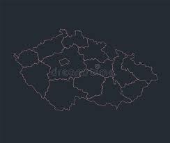 Alle regionen der tschechischen republik: Infografiken Tschechische Republik Landkarte Umriss Flaches Design Farbblaues Orangenblanko Vektor Abbildung Illustration Von Masse Zeile 169444567