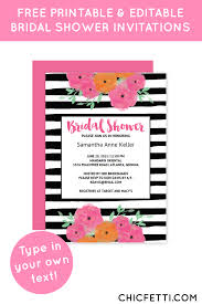 Black And White Stripe Invitation Template Free Free Printable Floral Bridal Shower Invitation Templates Bridal Shower Invitations Templates Bridal Shower Invitations Free Printable Bridal Shower Invitations Templates
