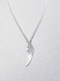 Men S Silver Chain Necklace Men S Angel Wing Pendant