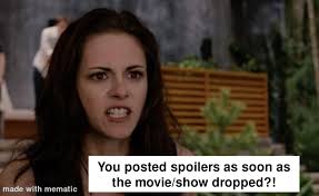 Frustrated with spoilers for shows