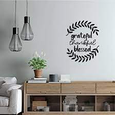 Here are 15 unique wall decoration ideas for the. Amazon Com Farmhouse Wall Decor Home Wall Decal Grateful Thankful Blessed Vinyl Decoration For Living Room Home Decor Or Family Room Handmade