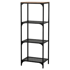 fjallbo وحدة رفوف أسود 51x136 سم ikea