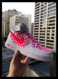 Neon Pink Af1 Checker The Custom Movement Neon Pink Custom Adidas Af1
