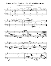 Lomepal Feat Orelsan La Verite Piano Cover Sheet Music For Piano Download Free In Pdf Or Midi Sheet Music Free Sheet Music Piano Cover