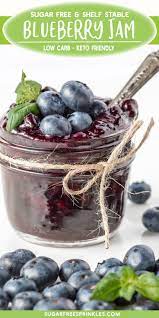 This Keto Friendly Blueberry Jam Is Gooey Sticky And Bursting With Blueberry Flavour This Low Carb Jam Blueberry Jam Sugar Free Jam Blueberry Jam Recipe