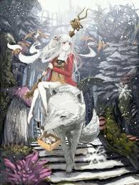 Image of white furry anime wolf hoodie blue eyes animal sweatshirt. Anime Girl White Hair Red Eyes White Wolf Anime Wolf Wallpaper 1440x1919 1089929 Wallpaperup