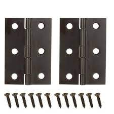 Perfect for replacements or new cabinet construction. Everbilt 2 1 2 In X 1 9 16 In Oil Rubbed Bronze Middle Hinges 19784 The Home Depot