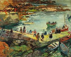 Emilio Grau Sala The Port Of Manech Finistere 1947 European Art Painting Art