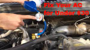 The low pressure port is on the drivers side back towards the firewall. How To Fix Your Car Ac For Under 30 And Under 3 Minutes 7 3 Powerstroke Youtube