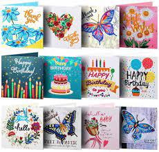 Make a birthday card make a birthday card they'll remember with picsart. Buy Diy Birthday Cards 12 Pcs 5d Special Shaped Diamond Painting Greeting Cards For Birthday And Holiday Mosaic Making Greeting Cards Art Craft Gifts For Family And Friends Online In Indonesia B07yx2dmg3