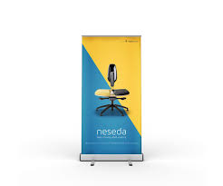 Free Stand Roll Up Banner Mockup Free Mockup In 2020 Psd Template Free Mockup Free Psd Free Mockup