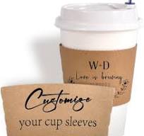 Amazon.com: Personalized Kraft Disposable Coffee Cup Sleeve ...