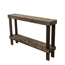 Del Hutson Designs Rustic Luxe Dark Walnut Large Sofa Table Dhd1362dw The Home Depot In 2020 Outdoor Sofa Table Sofa Table Wood Console Table
