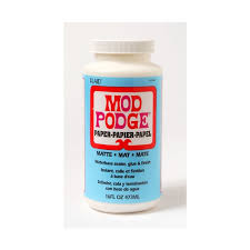 The way that these mod podge formulas work is nearly the same as wall paint in terms of the sheen and how it is described. Mod Podge Paper Matte 473ml