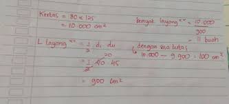 Check spelling or type a new query. Ani Memiliki Kertas Ukuran 80cm X 125 Cm Ia Akan Membuat Layang Layang Diagonal 40cm Dan 45 Cm Brainly Co Id