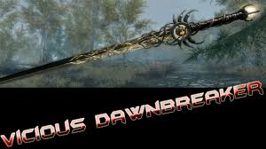 2) flawless dawnbreaker while slotted increase weapon. Skyrim Vicious Dawnbreaker Sword Youtube