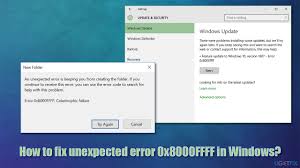 We use wsus to deploy updates to clients, recently most of our hosts have an error when install feature update to windows 10 version 1607 and 1703. How To Fix Unexpected Error 0x8000ffff In Windows