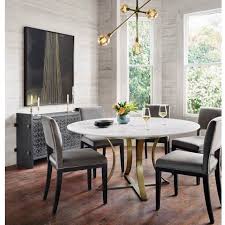 Gage White Marble Antique Brass Leg Round Dining Table 60 Round Dining Table Dining Table Dining Table Marble