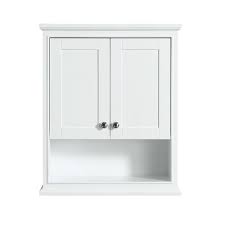 Made of steel a glass shelf sliding glass doors color: Bathroom Wall Mounted Storage Cabinet White