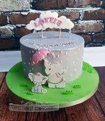 Lottie Baby Elephant Christening Cake Baby Shower Cakes Birthday Cake Kids Christening Cake