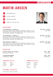 Cv Template Cape Town Cv Template Resume Design Template Resume Template Examples