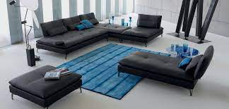 Roche bobois toundra gris perle : Grand Canape 3 Places Scenario Roche Bobois