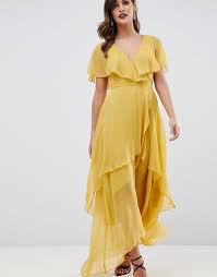 Asos Design Asos Design Maxi Dress With Cape Back And Dipped Hem Cape Dress Maxi Dress Dresses