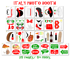 Printable Italy Photo Booth Props Italy Travel Props Italian Party Props Italian Props Italy Photo Props Photo B Fiesta Italiana Imprimibles Imprimibles Fiesta