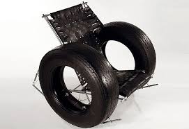 Metallic profiles and a nice piece of wood is all that is required. Nine Ingenious Furniture Pieces Made From Recycled Tires