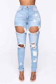 Drama Jeans Dark Denim Cute Ripped Jeans High Waist Jeans Fashion Nova Jeans