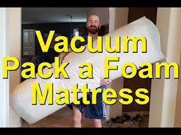5 Vacuum Pack A Memory Foam Mattress With A Vacuflat Mattress Bag Youtube Memory Foam Mattress Foam Mattress Mattress