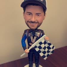 Customized Bobblehead With F1 Chequered Flag, Custom Made Car Racer  Bobbleheads, Great Gifts for F1 Racer, Cheap Custom Bobbleheads Race Car