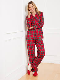 Cotton Flannel Pajama Set - Solstice Plaid | Talbots