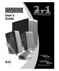 From then until now i have no sound at all because it says no. Altec Lansing 621 User Manual Pdf Download Manualslib