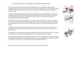 Laryngopharyngeal reflux (lpr) causes burning of the throat. Acid Reflux Sore Throat 5 Simples Tips