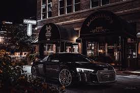 Audi Dark Car Vehicle City Audi R8 Black Cars 1080p Wallpaper Hdwallpaper Desktop Black Car Audi R8 Black Audi