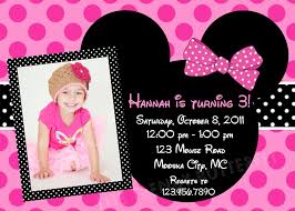 I like to diy as much as i can and pers. 1st Birthday Minnie Mouse Invitation Card 1st Birthday Ideas