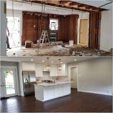 After we painted and turned them into pretty blue kitchen cabinets using the color northern star by pratt & lambert, it looked like this. Before After Remodeling And Construction Home Facebook