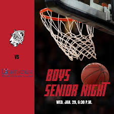 Tomorrow night, Wednesday, January 29th, is Senior Night for our Boys  Basketball Team as they host Lighthouse. The JV game begins at 5:00 P.M. We  will recognize the seniors following the conclusion