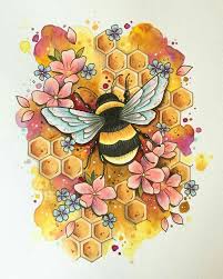 20af72862e3c77c63e93d976bdd1acac Jpg 736 918 Bumble Bee Art Bee Art Bee Painting