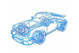 英國藝術家benedict radcliffe 打造 porsche 934 別注彩色鐵絲模型 wire sculpture porsche sculptures