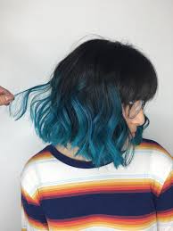 Black And Blue Ombre Hair Short Simple Balayage Highlighted Hair Styles Blongebalayagehighlights Hair Styles Blue Ombre Hair Ombre Hair Color