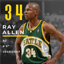Bring Back The Seattle Super Sonics 34 Ray Allen Seattle Seattlesupersonics Basketball Sports Pnw Nba Sportshistory Sports Ray Allen Gary Payton Ray