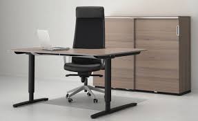 The Ikea Bekant Sit Stand Desk Adjusts With The Press Of A Button Cool Material Ikea Stand Sit Stand Desk Ikea Bekant