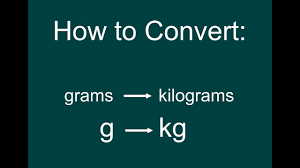 How To Convert G To Kg Grams To Kilograms Easy